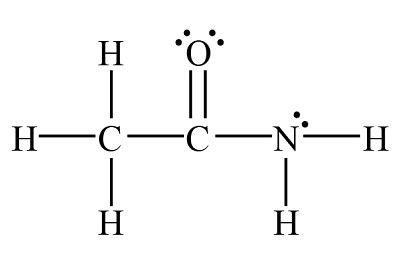 Ch3conh2 resonance structures Draw the Lewis structure for acetamide (C H 3 C O N H 2 CH_3CONH_2 C H 3 CON H 2 ), an organic compound, and determine the geometry about each interior atom